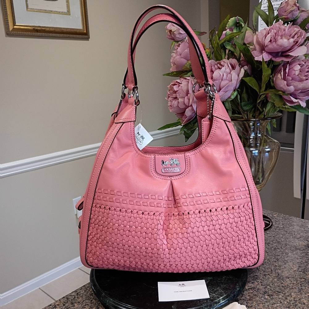 NWT Coach Maggie Madison Woven Leather Bag - Picture 3 of 16